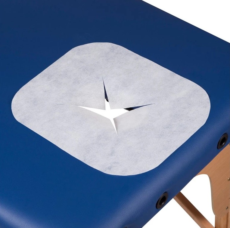 Jednorázové podhlavníky otvoru lehátka "X" 100ks bílé - 